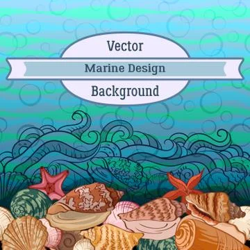 Sea Exotic Pattern Illustrazione stock