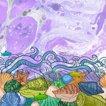 Sea Exotic Pattern Stock Illustration