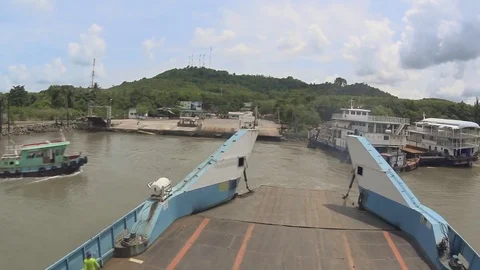 Sea ferry boat Stock Footage 72503780