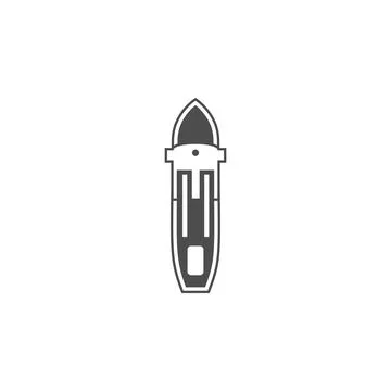 Sea ferry icon. Elements of water craft from above. Premium quality graphic Illustrazione stock