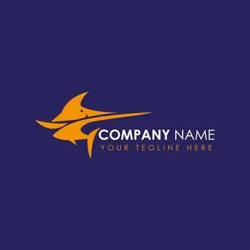 Sea Fish Logo Design Template Stock Illustration
