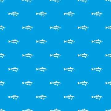 Sea fish pattern vector seamless blue イラスト素材