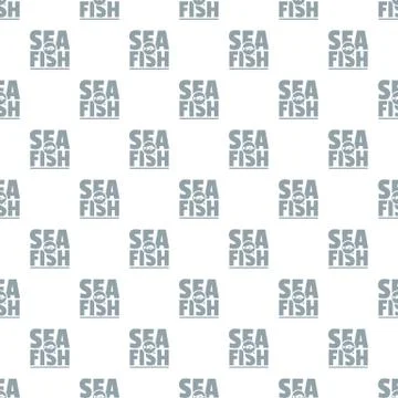 Sea fish shop pattern vector seamless 스톡 일러스트