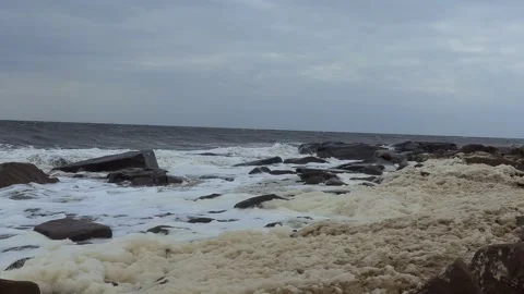 Sea foam. Stock Footage 194827301