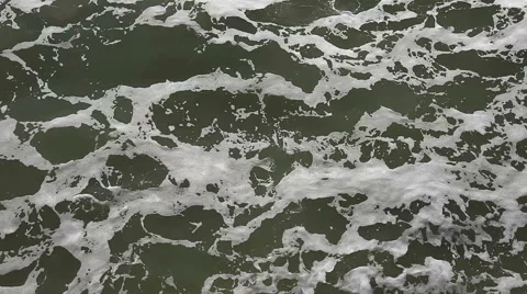 Sea Foam Geneated by Small Breakers near Charleston Stock Footage 54759928