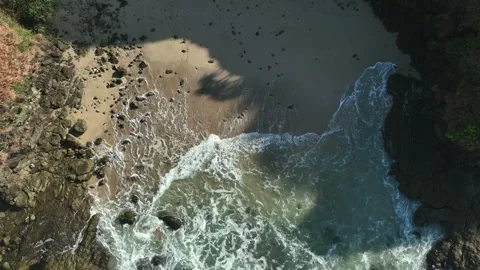 Sea Foam Pattern and Dynamic Ocean Movement Stock Footage 340123373