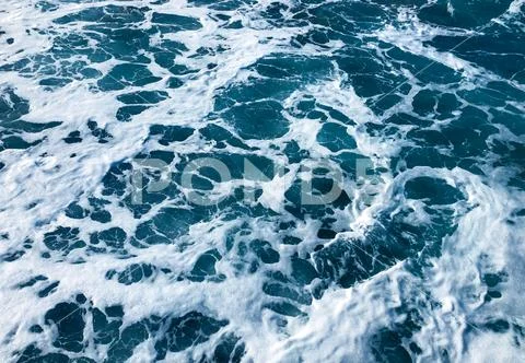Sea with foam waves. Stock Photos