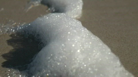 Sea Foam in Wind CLOSE Video stock 653376