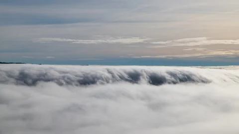Sea of fog wave timelapse Stock Footage