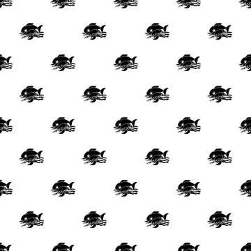 Sea food pattern vector seamless Illustrazione stock