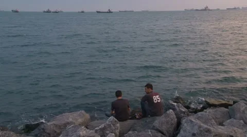 By the sea Stockbeeldmateriaal 12097573