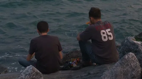 By the sea Stockbeeldmateriaal 12097575