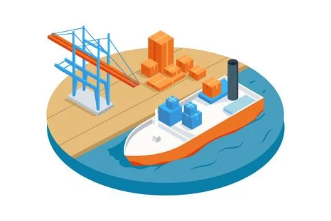 Sea Freight Illustrazione stock