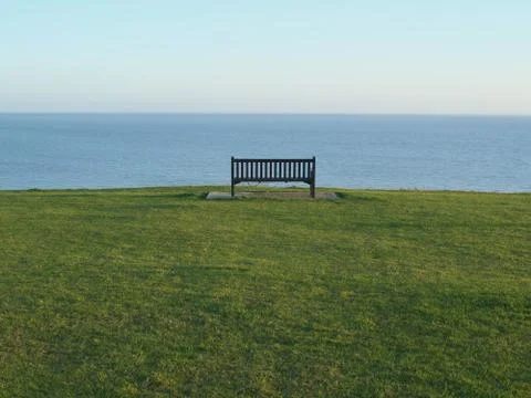 Sea front bench Stock Photos
