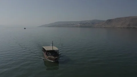 Sea of galilee - 10-bit Dlog-M Color Profile Stock Footage 120355078