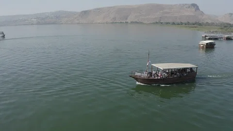 Sea of galilee - 10-bit Dlog-M Color Profile Stock Footage 120355391