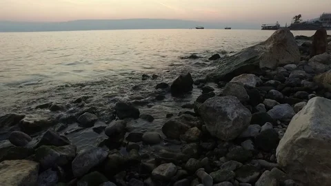 Sea of Galilee Rocks Stock Footage 78966717