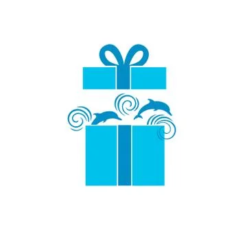 Sea as a gift. Vector illustration. Stock Illustration