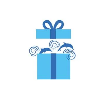 Sea as a gift. Vector illustration. Stock Illustration