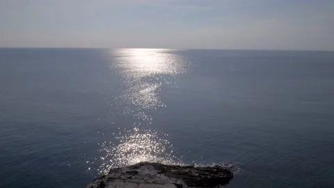 Sea glowing in the sun Stock Footage 150852726