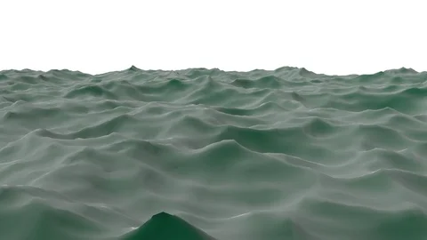 Sea Green Ocean Looping Background Animation Transparent Background Vídeos de archivo 98764531