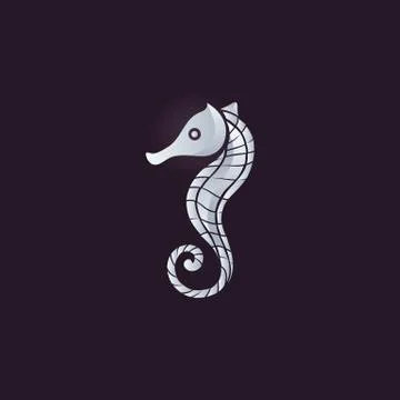 Sea Horse logo vector Stock Illustration