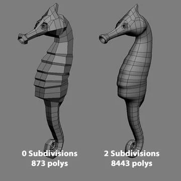 Sea Horse (Rigged) 3D Model