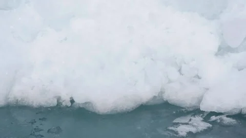 Sea ice, pack ice in Arctic Circle around Svalbard, Norway (Spitsbergen) Stock Footage 211571267