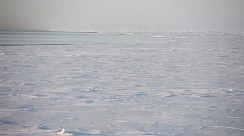 Sea Ice Sheet Pan Left in Arctic Alaska Stock-Footage 10715032