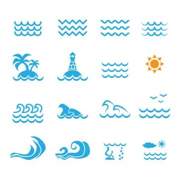 Sea icon Stock Illustration