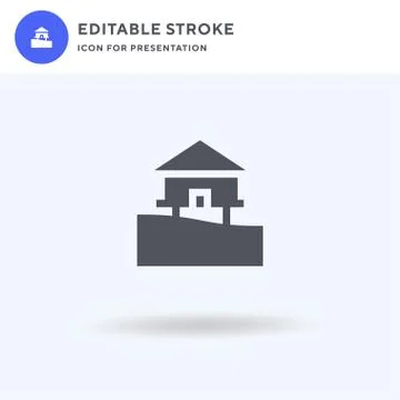 Sea icon vector, filled flat sign, solid pictogram isolated on white, logo il Stock Illustration