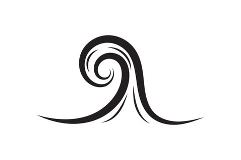 Sea icon wave illustration vector design. Ocean logo graphic element. Aqua or 스톡 일러스트