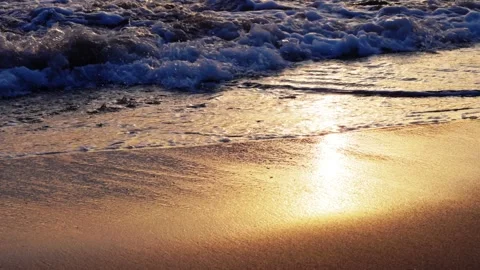 The sea illuminated by the setting sun Stock Footage 319906777