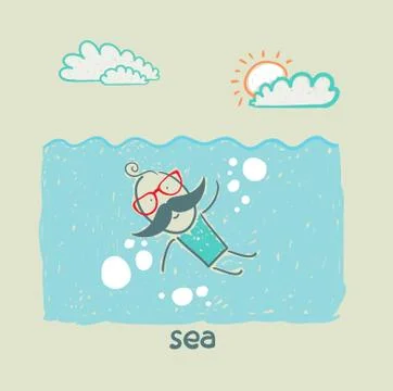 Sea Stock Illustration