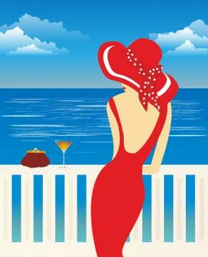 By the sea Stock Illustration