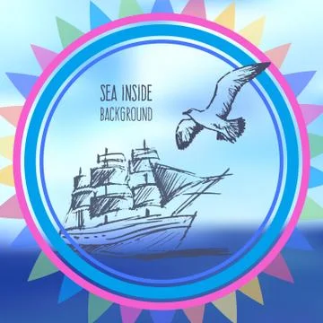 Sea inside background Stock Illustration