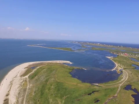 Sea Island from a height Stock Footage 69995696
