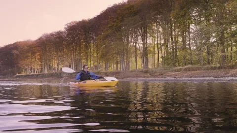Sea Kayaking in Denmark Stock Footage 243168364