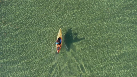 Sea Kayaking in Denmark Stock Footage 243168656