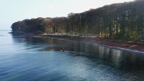 Sea Kayaking in Denmark Stock Footage 243168857