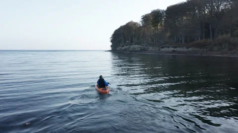 Sea Kayaking in Denmark Stock Footage 243169495