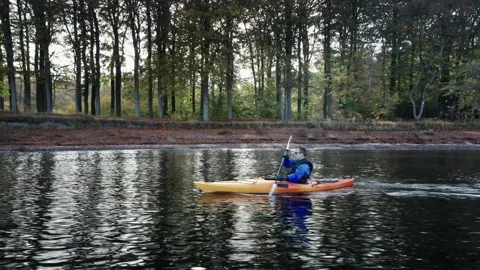 Sea Kayaking in Denmark Stock Footage 243189202