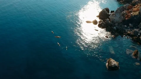 Sea kayaking Stock Footage 95777503