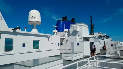Sea landscape with BC Ferries Stock Footage 99031253