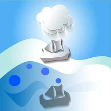 Sea landscape Stock Illustration