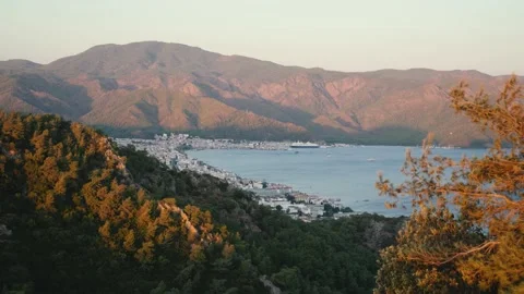 Sea landscape with mountains Stock Footage 147397305