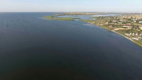 Sea landscape. Panoramic sea view at summer sunny day. Stock Footage 85273645