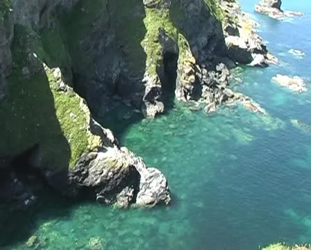 Sea landscape rocks Stock Footage