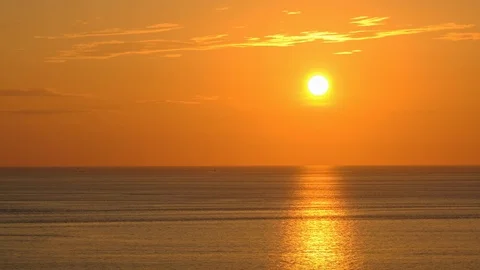 Sea landscape, sunset Stock Footage 127146658