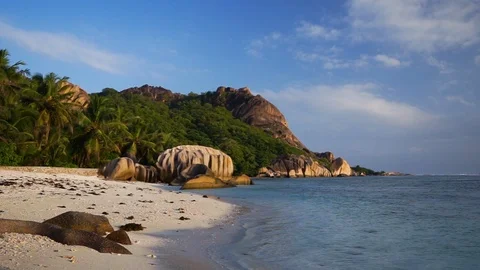 The sea lapping a calm beach Stock Footage 101660296